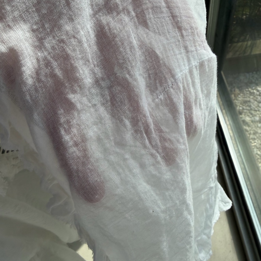 Anthropogie for Flowers by Tracy Reese White Ruffle Blouse Romantic Feminine Top - Picture 6 of 7